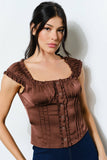 Satin Blouse - Flirty, Night Out, Fun