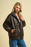 Oversized Faux Leather Jacket