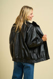 Oversized Faux Leather Jacket