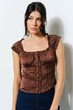 Satin Blouse - Flirty, Night Out, Fun