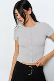 Ribbed T-Shirt Cardigan