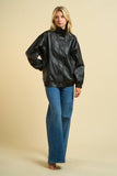 Oversized Faux Leather Jacket