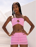 Crochet Skirt w Shorts Underneath- 5 COLORS
