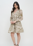 Long Sleeve Short Dress - Olive