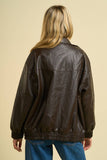 Oversized Faux Leather Jacket