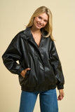 Oversized Faux Leather Jacket