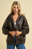 Oversized Faux Leather Jacket