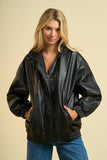 Oversized Faux Leather Jacket