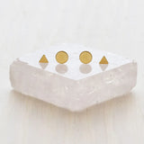 Geometric Combo Stud Earring Set- Silver