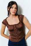 Satin Blouse - Flirty, Night Out, Fun