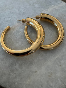 Gold Ram Hoop Earrings