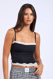 Lace Trip Cami w Adjustable Strap