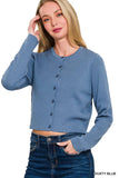 Crewneck Long Sleeve Cardigan