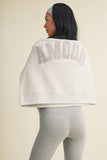 Amour Oversized Mock Neck Sweatshirt