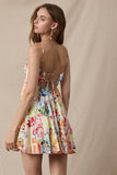 Open Back Tiered Mini Dress