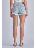 Light Wash Four Button High Rise Shorts