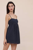 Polka Dot Lace Swing Mini Dress
