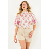 Puff Sleeve Flower Top