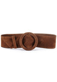 Women's Wide Suede Waist Belt