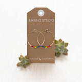 Japanese Seed Bead Hoops- multiple colorways