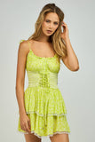Floral Corset. Mini Dress