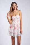 Floral Print Corset Tank Mini Dress