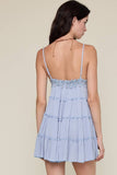 Floral Embroidered Ruffle Tiered Mini Dress