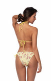 Smocked Floral Triangle Bikini Set (2 COLORS)