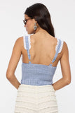Gingham Lace Trim Bodysuit