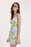 Breezy Tropical Crossed Back Mini Dress