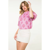 Puff Sleeve Flower Top