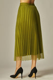 Pleated Organza Skirt