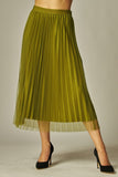 Pleated Organza Skirt