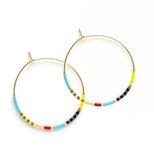 Japanese Seed Bead Hoops- multiple colorways