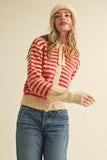 Striped Cardigan Hooded Sweater (2 Colors)