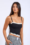 Lace Trip Cami w Adjustable Strap