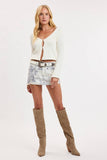 Long Sleeve Knit Sweater Cardigan - Ivory