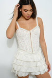 Eyelet Corset w Pink Sweetheart Roses