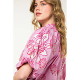 Puff Sleeve Flower Top