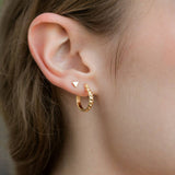 Small Vintage Beaded Hoops