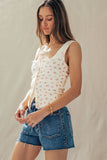 Button-Front Tank Top (3 Colors)