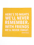 Party Cocktail Napkins | To Nights We'll Never Remember