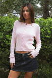 Cable Knit Basic Long Sleeve Cardigan (2 Colors)