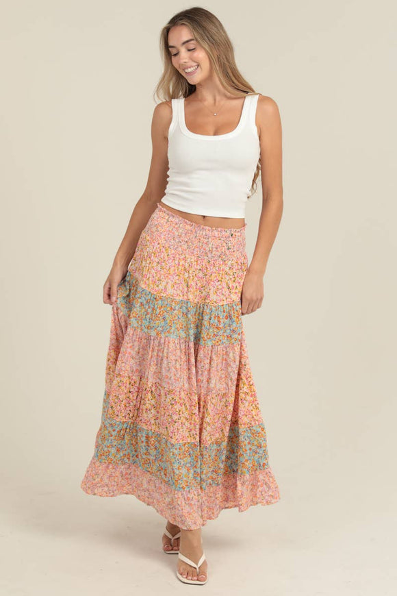 A-Line Bohemian Maxi Skirt