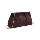 Croc Embossed Faux Suede Clutch (2 Colors)