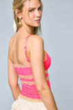 Lace Trim Cami Crop Top