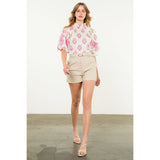 Puff Sleeve Flower Top