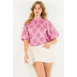 Puff Sleeve Flower Top