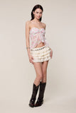 Floral Chiffon Twisted Tube Top