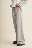 Striped Jersey Stretch Wide Leg Pants (2 Colors)
